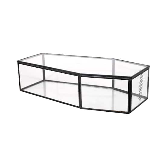 Michaels, Clear Glass Terrarium Coffin with Lid by Ashland® – Category: Halloween Vases & Containers